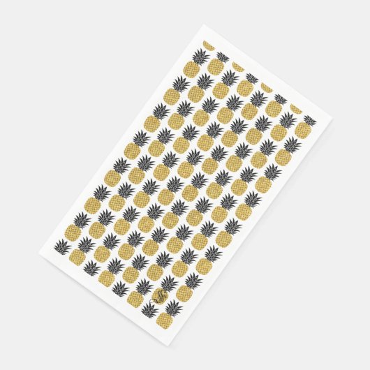 Individuelle Name Gold Ananas Serviette (Ecke)