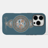 Individuelle Name Gold Aquamarin Abstraktes Orname Case-Mate iPhone Hülle (Rückseite (Horizontal))