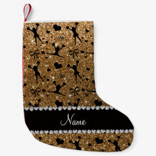 Individuelle Name Gold Glitzer Chefin Kleiner Weihnachtsstrumpf