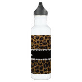 Individuelle Name Gold Glitzer Leopard Trinkflasche (Rechts)