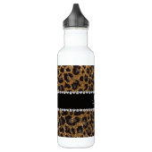 Individuelle Name Gold Glitzer Leopard Trinkflasche (Links)