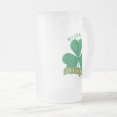Individuelle Name Gold Kleeblatt St Patrick's Day Mattglas Bierglas (VorderseiteRechts)