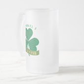 Individuelle Name Gold Kleeblatt St Patrick's Day Mattglas Bierglas (Vorderseite Links)