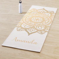 Individuelle Name Gold Mandala White