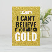 Individuelle Name Gold Moderne 50. Geburtstag Karte (Stehend Vorderseite)