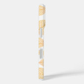 Individuelle Name Gold Skeleton Blätter auf Weiß Case-Mate iPhone Hülle (Rückseite / Rechts)