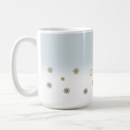 Individuelle Name Gold Snowflakes Weihnachtsgesche Kaffeetasse