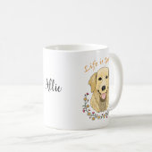 Individuelle Name Golden Retriever Hund Hund Leben Kaffeetasse (VorderseiteRechts)