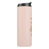 Individuelle Name Goldfolie Rosa Rosen Buchstabe B Thermosbecher (Nach links gedreht)