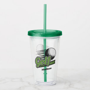 Individuelle Name Golf Acryltrinkbecher