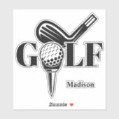 Individuelle Name Golf Aufkleber (Blatt)
