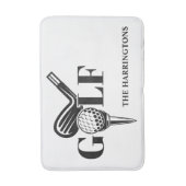 Individuelle Name Golf Badematte (Vorderseite Vertikal)