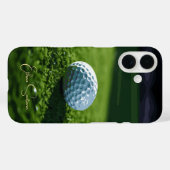 Individuelle Name Golf Ball auf Gras Case-Mate iPhone Hülle (Rückseite (Horizontal))