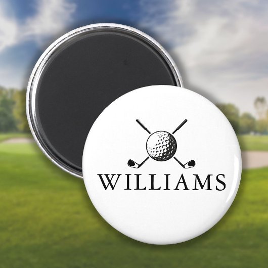 Individuelle Name Golf Ball und Clubs Magnet