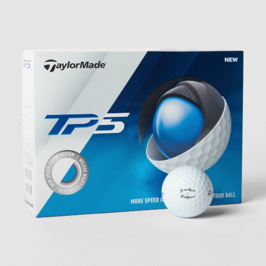 Individuelle Name Golf Balls Taylor Made TP5 Golfball (Verpackung)