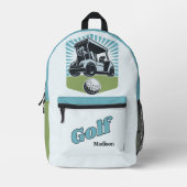 Individuelle Name Golf Bedruckter Rucksack (Vorderseite)