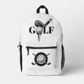 Individuelle Name Golf Bedruckter Rucksack (Vorderseite)