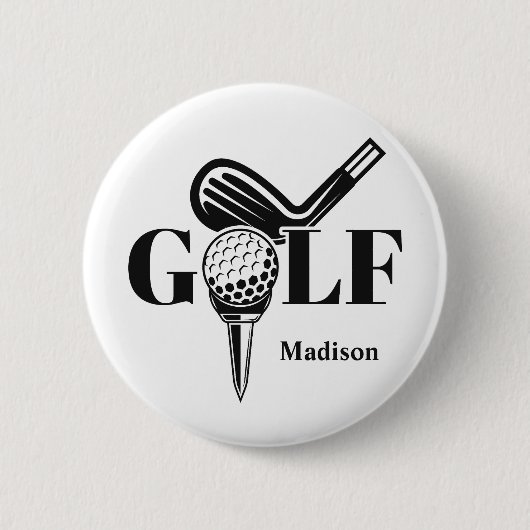Individuelle Name Golf Button (Vorderseite)