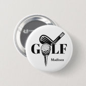 Individuelle Name Golf Button (Vorne & Hinten)