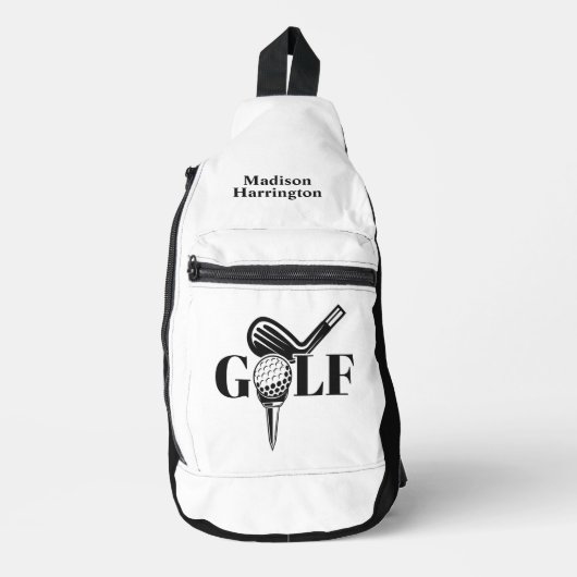 Individuelle Name Golf Crossbody Bag (Vorderseite)