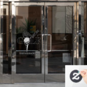 Individuelle Name Golf Fensteraufkleber (Büro Tür)