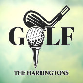 Individuelle Name Golf Fensteraufkleber (Blatt 3)