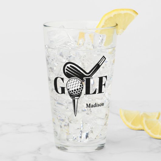 Individuelle Name Golf Glas (Rückseite Ice)