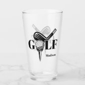 Individuelle Name Golf Glas (Vorderseite)