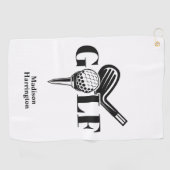 Individuelle Name Golf Golfhandtuch (Horizontal)