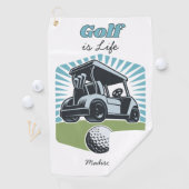 Individuelle Name Golf ist das Leben Golfhandtuch (Insitu)