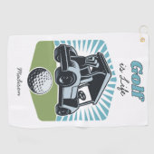 Individuelle Name Golf ist das Leben Golfhandtuch (Horizontal)