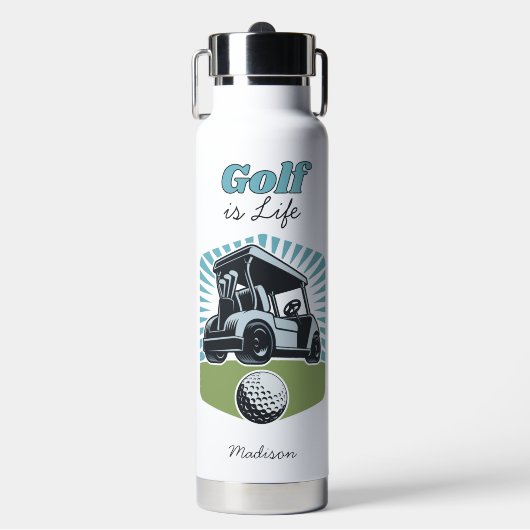 Individuelle Name Golf ist das Leben Trinkflasche (Vorderseite)