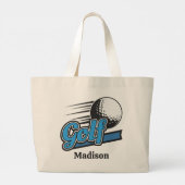 Individuelle Name Golf Jumbo Stoffbeutel (Rückseite)