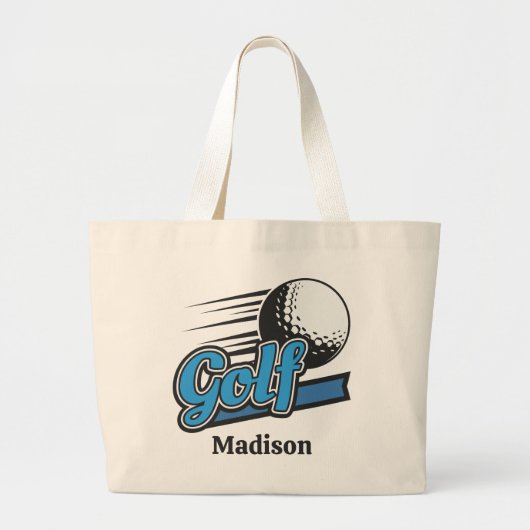 Individuelle Name Golf Jumbo Stoffbeutel (Vorne)