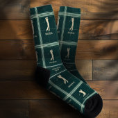 Individuelle Name Golf Logohalle in einem Karierte Socken