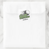 Individuelle Name Golf Quadratischer Aufkleber (Tasche)