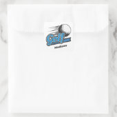Individuelle Name Golf Quadratischer Aufkleber (Tasche)