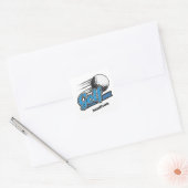 Individuelle Name Golf Quadratischer Aufkleber (Umschlag)