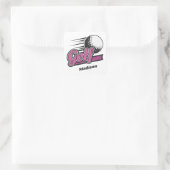 Individuelle Name Golf Quadratischer Aufkleber (Tasche)