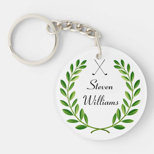 Individuelle Name Golf Schlüsselanhänger (Vorderseite)