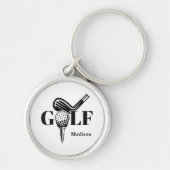 Individuelle Name Golf Schlüsselanhänger (Vorne)