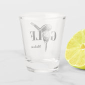 Individuelle Name Golf Schnapsglas (Rückseite)