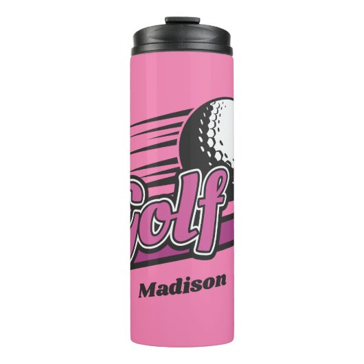 Individuelle Name Golf Thermosbecher (Vorderseite)