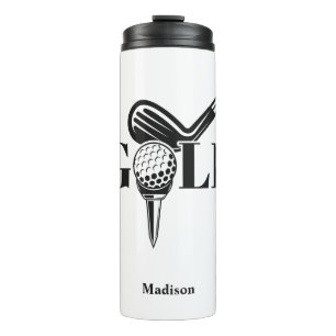 Individuelle Name Golf Thermosbecher