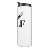 Individuelle Name Golf Thermosbecher (Nach rechts gedreht)