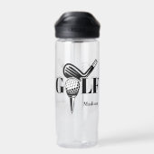 Individuelle Name Golf Trinkflasche (Rückseite)