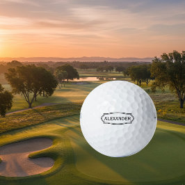 Individuelle Name-Golfbälle mit elegantem Rahmen Golfball