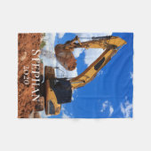 Individuelle Name-Grabbahn Fleecedecke (Vorderseite (Horizontal))