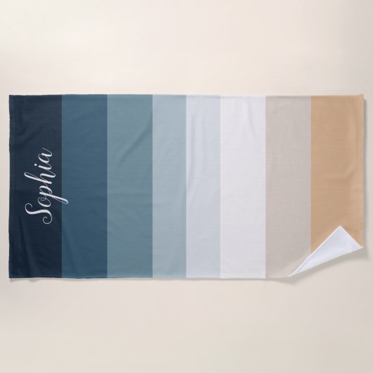 Individuelle Name Gradient Beach Handtuch - Von de (Vorderseite)