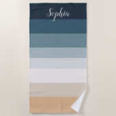 Individuelle Name Gradient Beach Handtuch - Von de (Vorderseite)